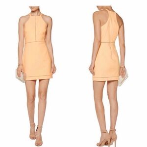 NWT Elizabeth and James Peach Reeves Pointelle-trimmed Chic Mini Dress. Size 0.